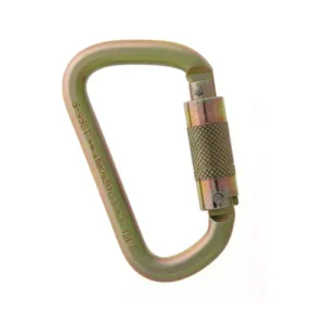 Mosquetão em aço formato “D” automático com trava tripla | BIG-S-958T